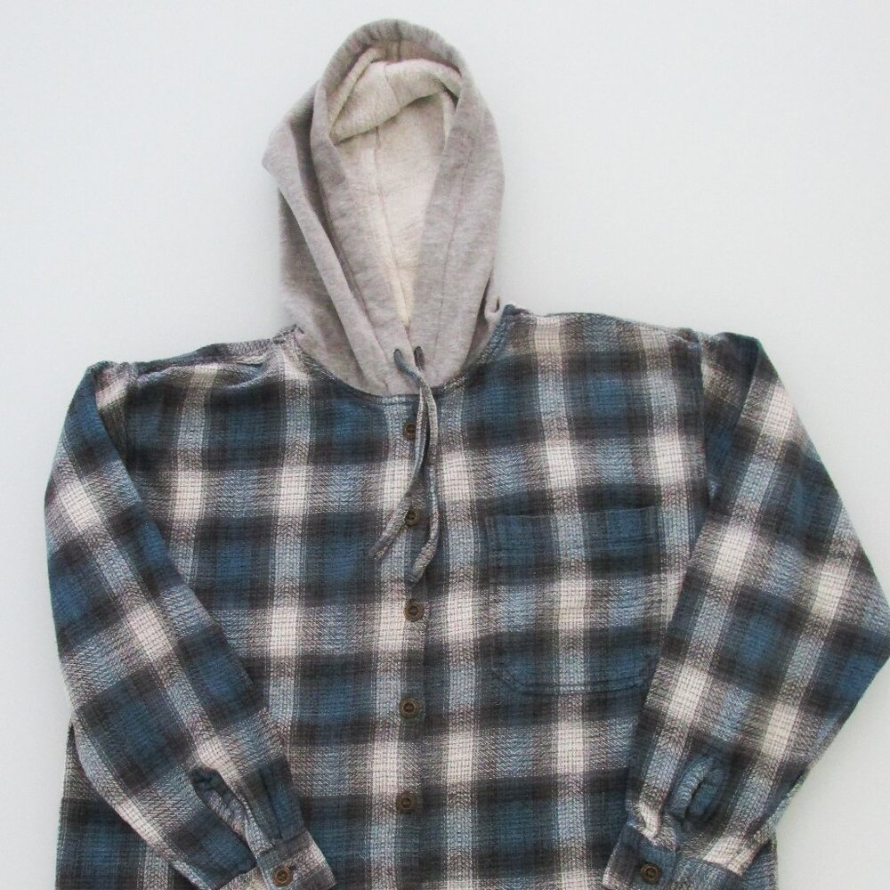 Pride Women's Cotton Flannel Hoodie Shirt Size Medium (Juniors)